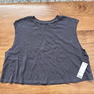 Urban Outfitters Dark Grey Cropped Tank Top